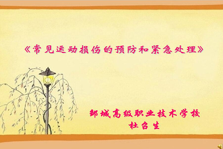 《常见运动损伤的预防和紧急处理》